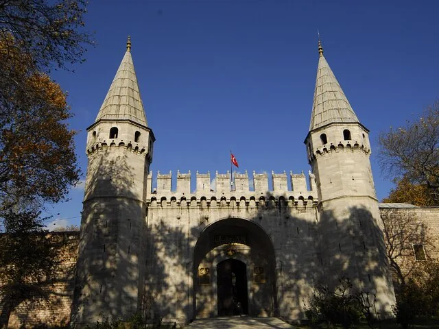 The Gate of Salutation with its twin octagonal towers at Topkapi Palace